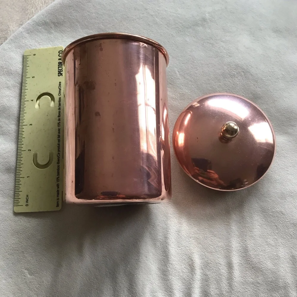 Williams-Sonoma Copper Canister with Lid - Rose Copper Finish